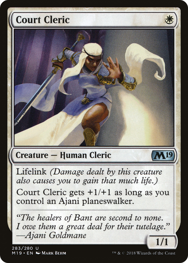 Image of Court Cleric (M19-283) - Core Set 2019