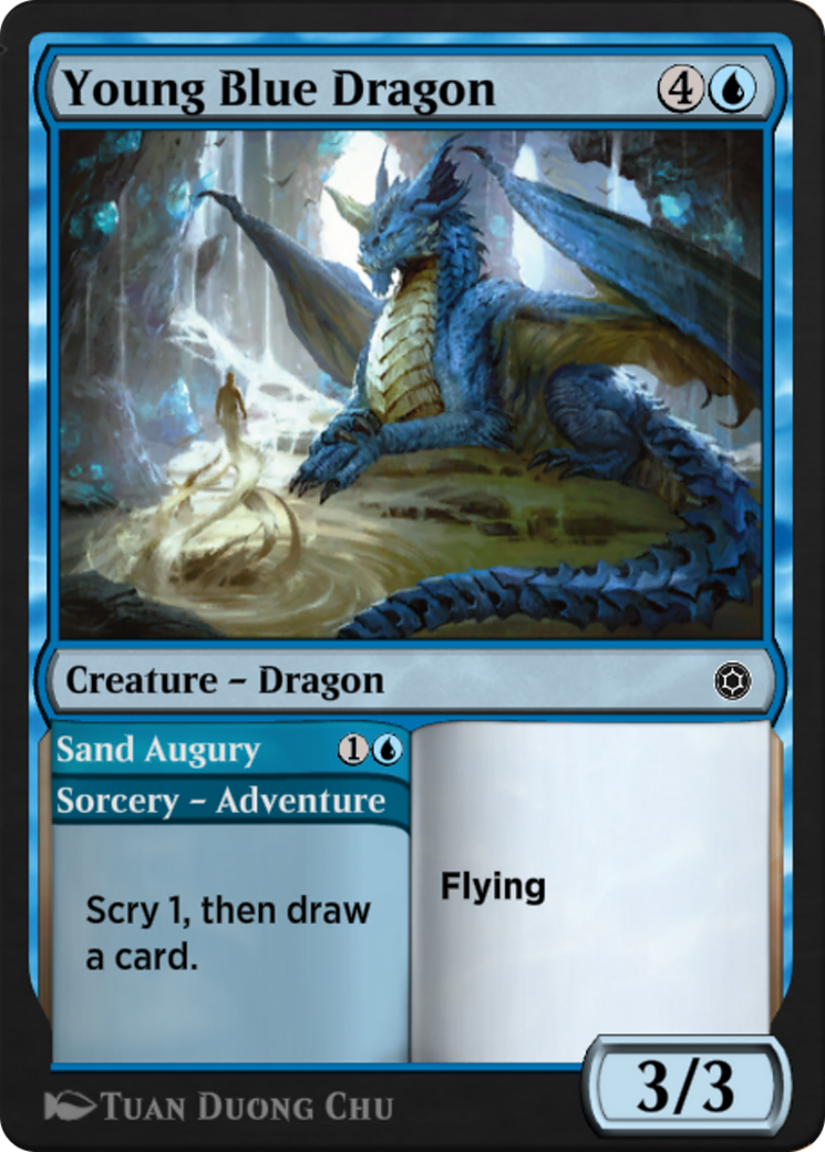 Image of Young Blue Dragon // Sand Augury (HBG-138) - Alchemy Horizons: Baldur's Gate
