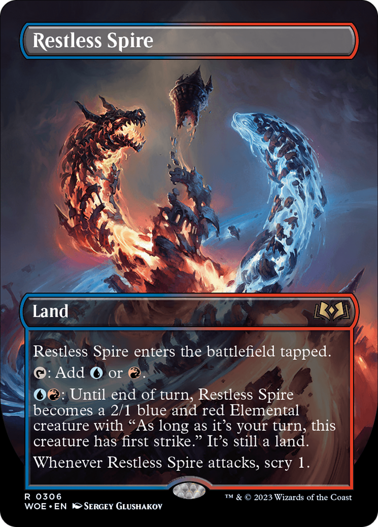 Image of Restless Spire (Borderless) (WOE-306) - Wilds of Eldraine (Borderless) Foil