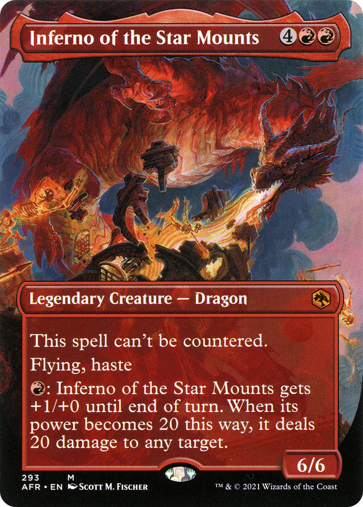 Image of Inferno of the Star Mounts (Borderless) (AFR-293) - Adventures in the Forgotten Realms (Borderless)