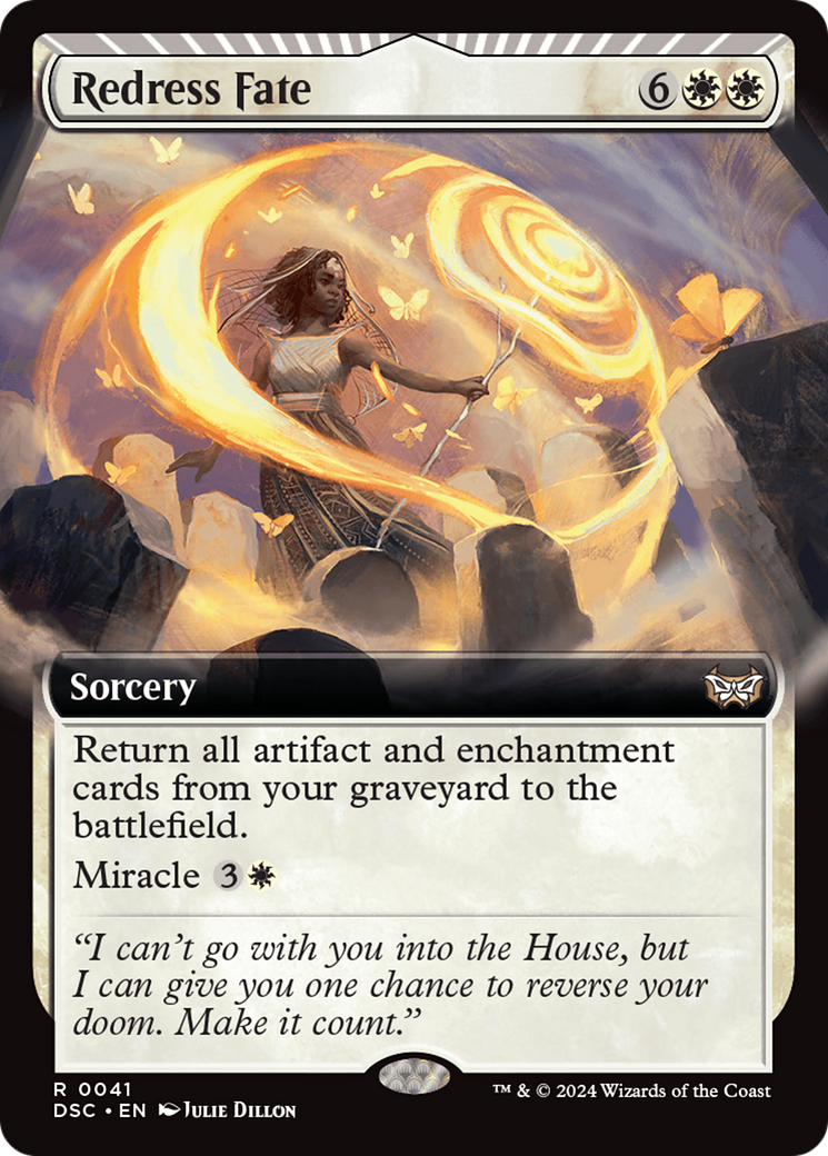 Image of Redress Fate (Extended Art) (DSC-041) - Duskmourn: House of Horror Commander: (Extended Art, miracle)
