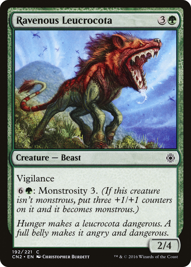 Image of Ravenous Leucrocota (CN2-192) - Conspiracy: Take the Crown Foil