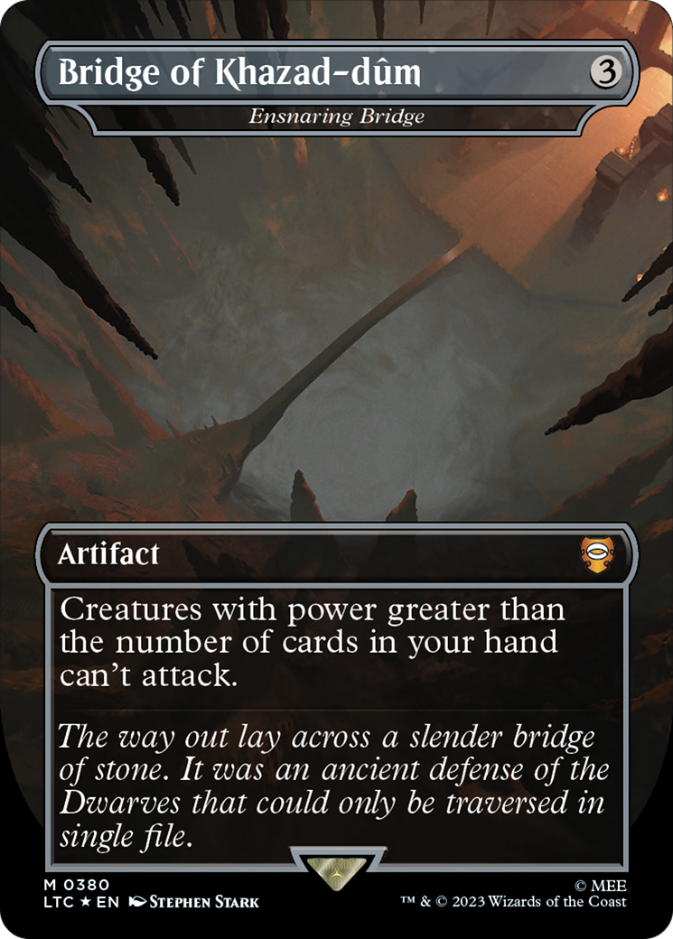 Image of Bridge of Khazad-dum - Ensnaring Bridge (Surge Foil) (LTC-380) - Tales of Middle-earth Commander / Bridge of Khazad-dûm (Borderless) Foil