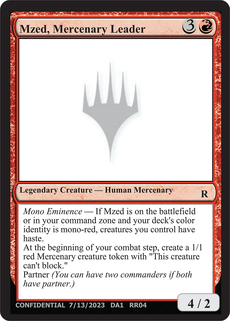 Image of Mzed, Mercenary Leader (UNK-RR04A) - Unknown Event