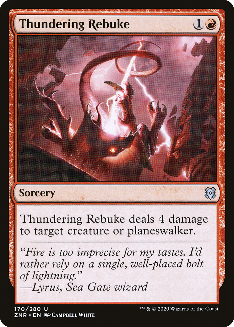 Image of Thundering Rebuke (ZNR-170) - Zendikar Rising Foil