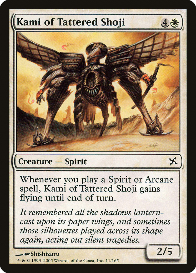 Image of Kami of Tattered Shoji (BOK-011) - Betrayers of Kamigawa Foil