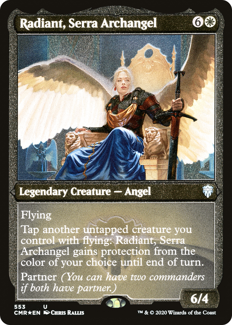 Image of Radiant, Serra Archangel (Foil Etched) (CMR-553) - Commander Legends Foil
