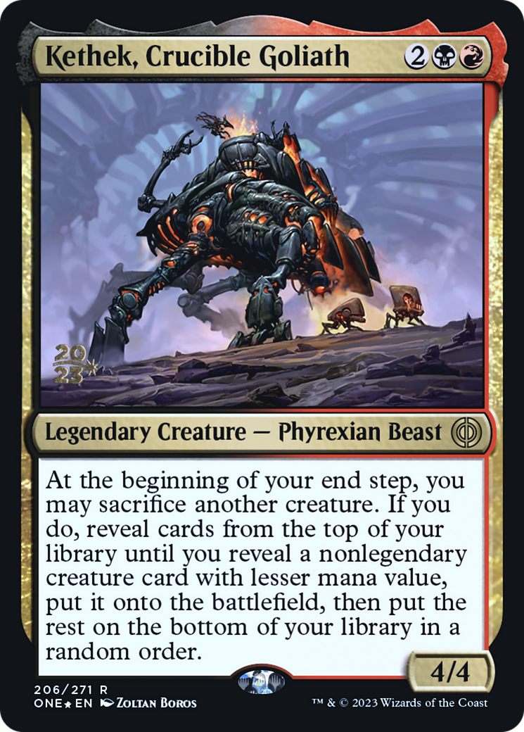 Image of Kethek, Crucible Goliath (PRE-206) - Phyrexia: All Will Be One Promos Foil