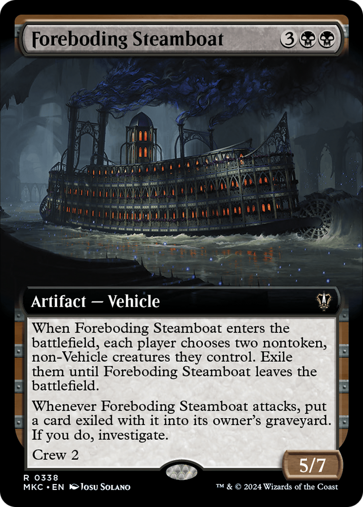 Image of Foreboding Steamboat (Extended Art) (MKC-338) - Murders at Karlov Manor Commander: (Extended Art)