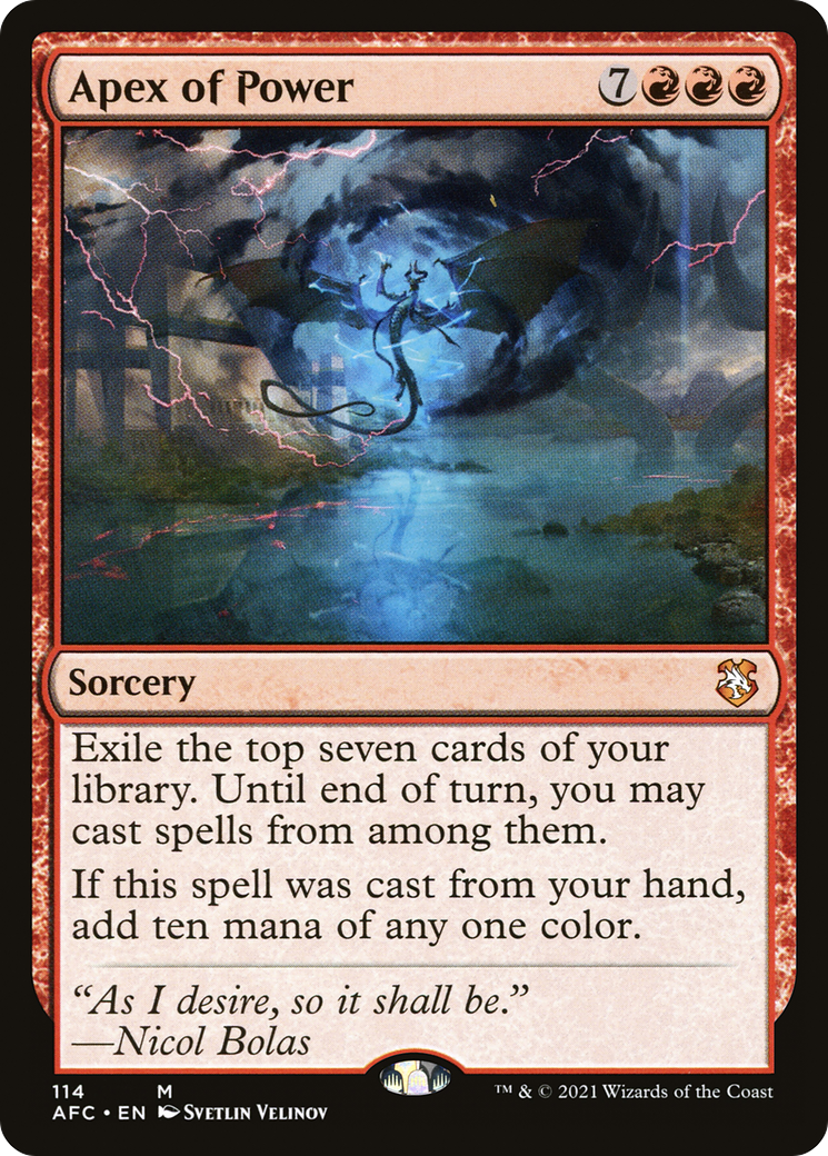 Image of Apex of Power (AFC-114) - Forgotten Realms Commander