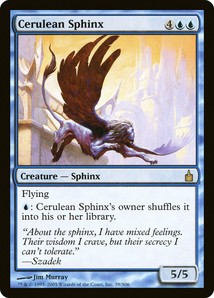 Image of Cerulean Sphinx (RAV-039) - Ravnica: City of Guilds