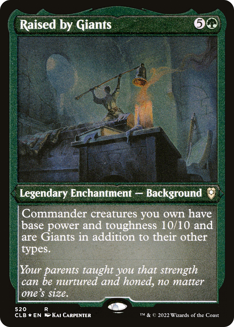 Image of Raised by Giants (CLB-520) - Commander Legends: Battle for Baldur's Gate Etched Foil