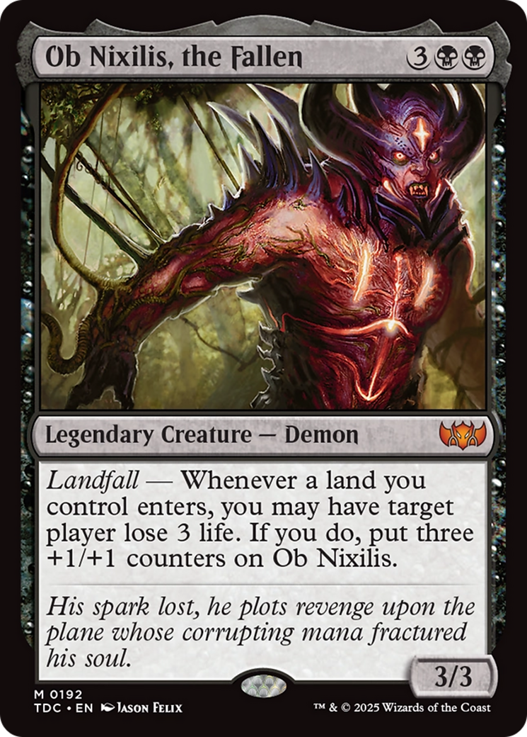 Image of Ob Nixilis, the Fallen (TDC-192) - Commander: Tarkir: Dragonstorm