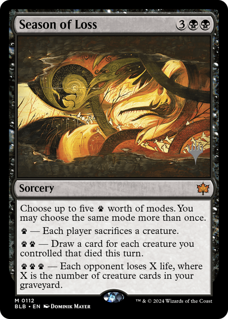 Image of Season of Loss (PPBLB-112) - Bloomburrow Promos
