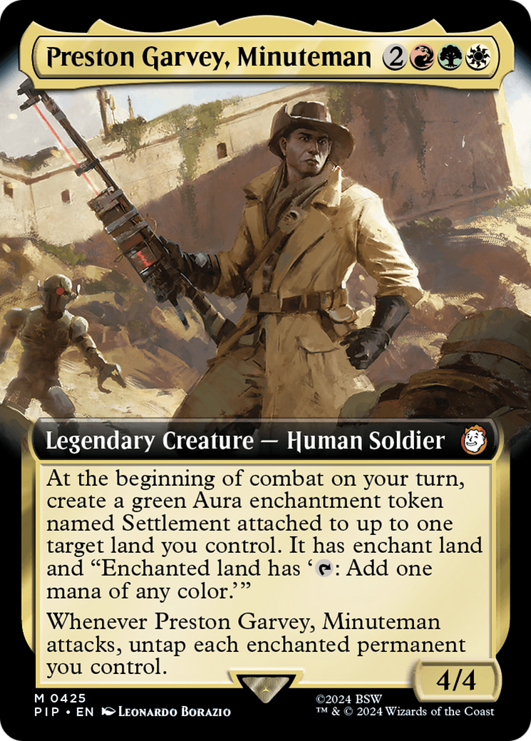 Image of Preston Garvey, Minuteman (Extended Art) (PIP-425) - Fallout: (Extended Art) Foil