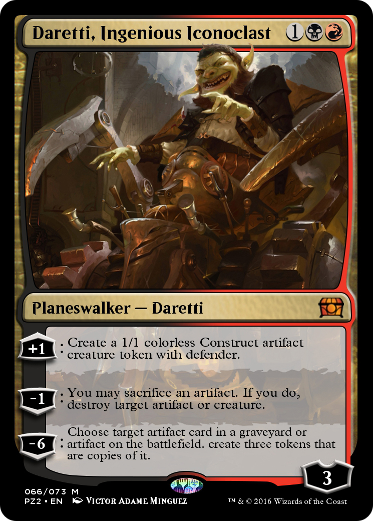 Image of Daretti, Ingenious Iconoclast (PZ2-066) - Treasure Chest Foil