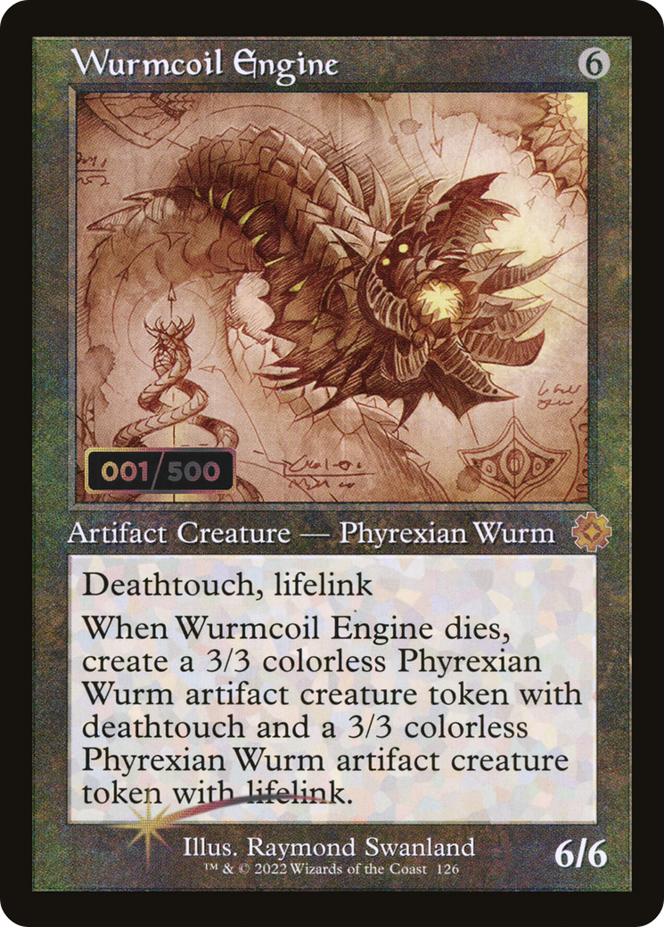 Image of Wurmcoil Engine (Schematic) (Serial Numbered) (BRR-126) - The Brothers' War Retro Artifacts Foil