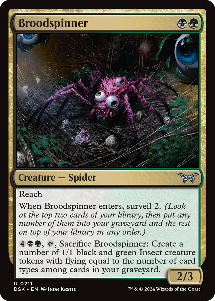 Image of Broodspinner (DSK-211) - Duskmourn: House of Horror Foil