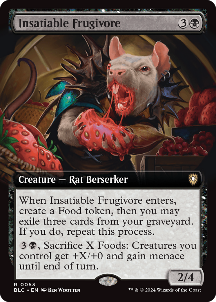 Image of Insatiable Frugivore (Extended Art) (BLC-053) - Bloomburrow Commander: (Extended Art)