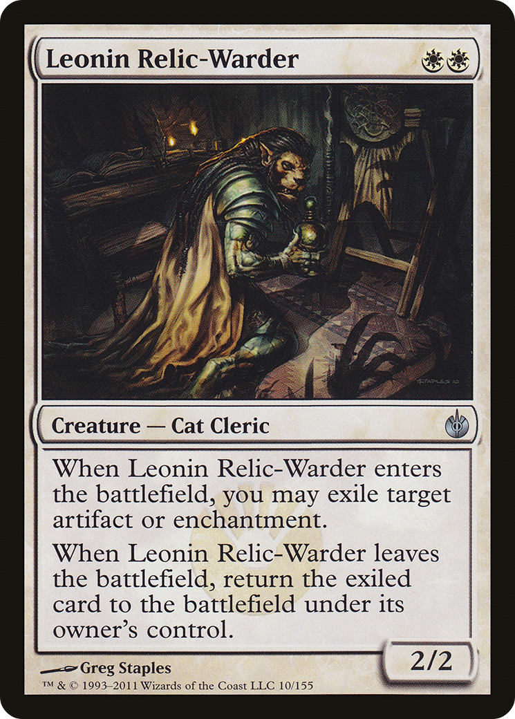 Image of Leonin Relic-Warder (MBS-010) - Mirrodin Besieged