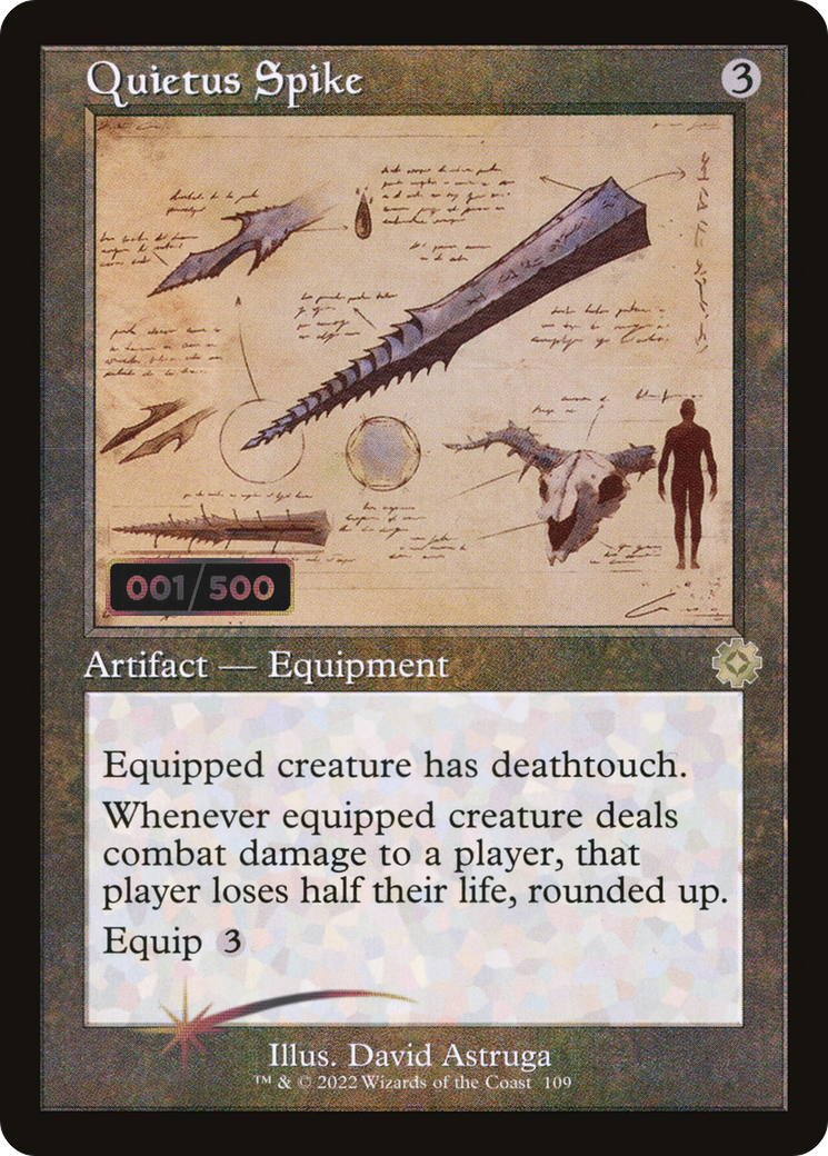 Image of Quietus Spike (Schematic) (Serial Numbered) (BRR-109) - The Brothers' War Retro Artifacts Foil