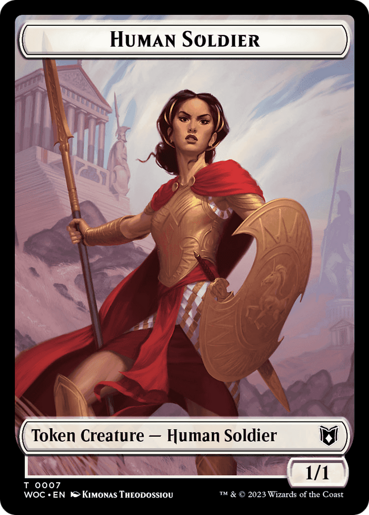 Image of Human Soldier (TWOC-007) - Wilds of Eldraine Commander Tokens