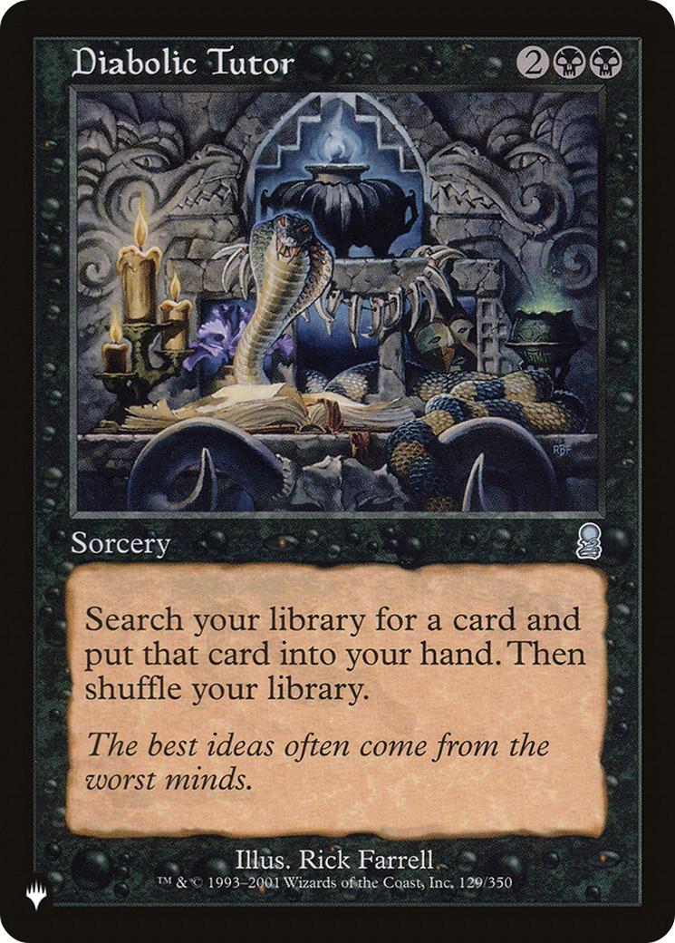 Image of Diabolic Tutor (LIST-ODY-129) - The List