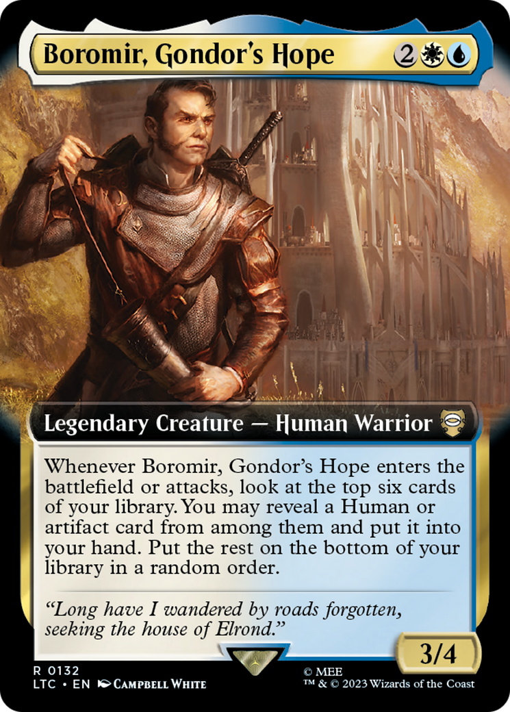 Image of Boromir, Gondor's Hope (Extended Art) (LTC-132) - Tales of Middle-earth Commander: (Extended Art)
