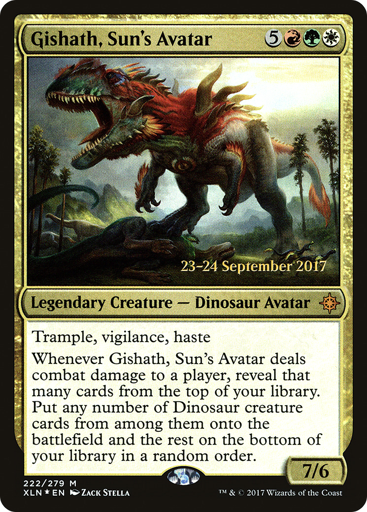 Image of Gishath, Sun's Avatar (XLN) (PRE-222) - Ixalan Promos Foil