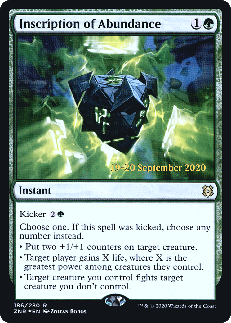 Image of Inscription of Abundance (PRE-186) - Zendikar Rising Promos Foil