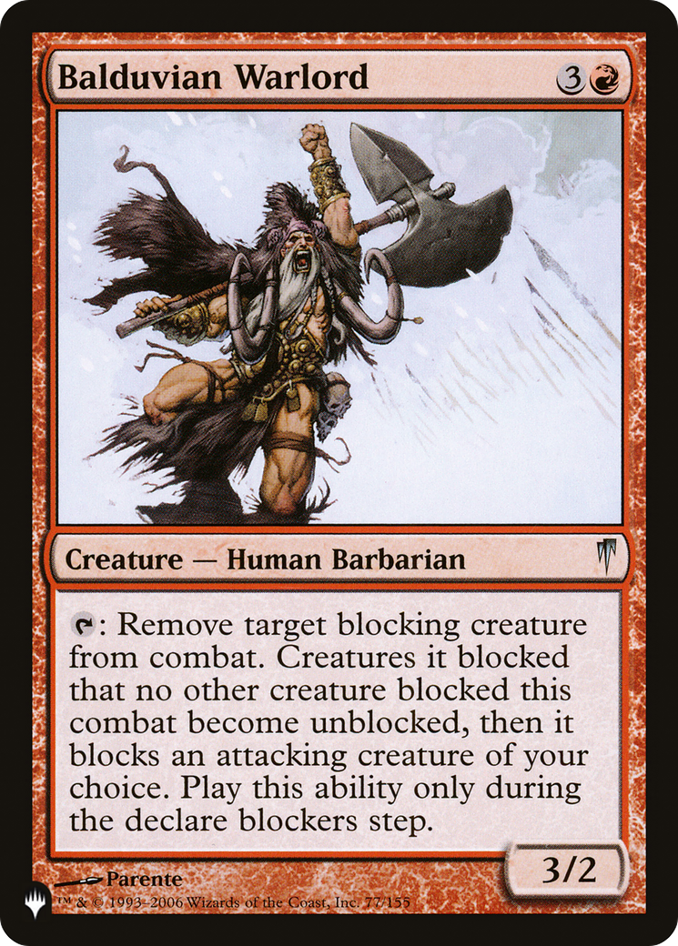 Image of Balduvian Warlord (LIST-CSP-77) - The List