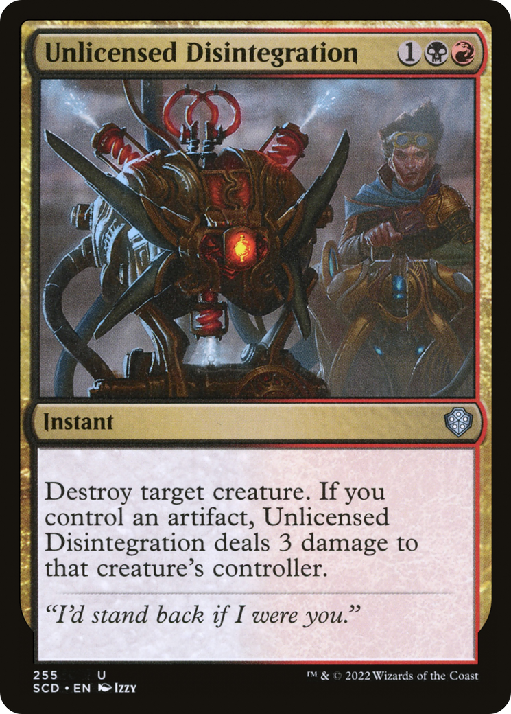 Image of Unlicensed Disintegration (SCD-255) - Starter Commander Decks