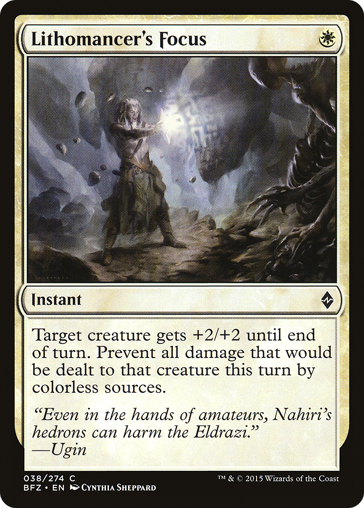 Image of Lithomancer's Focus (BFZ-038) - Battle for Zendikar Foil