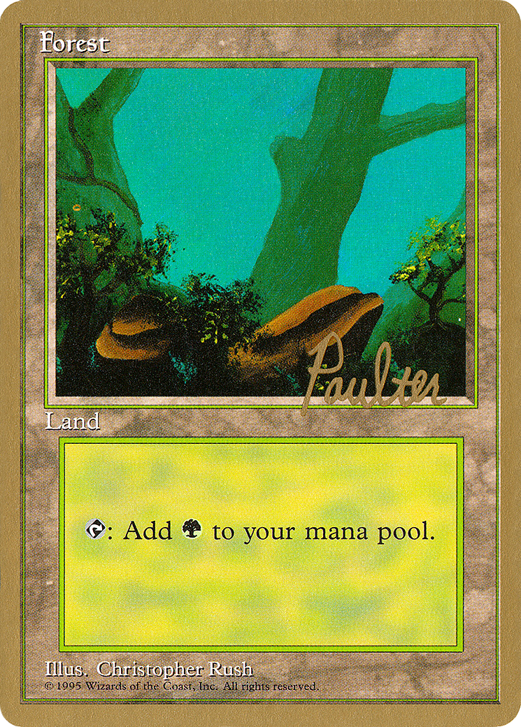 Image of Forest (C) - 1996 Preston Poulter (4ED) (WCD-) - Pro Tour Collector Set