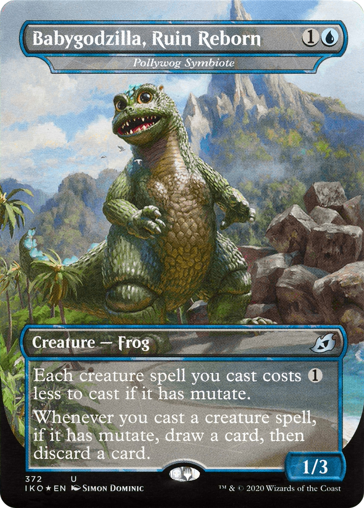 Image of Babygodzilla, Ruin Reborn - Pollywog Symbiote (IKO-372) - Ikoria: Lair of Behemoths / Babygodzilla, Ruin Reborn (Borderless)