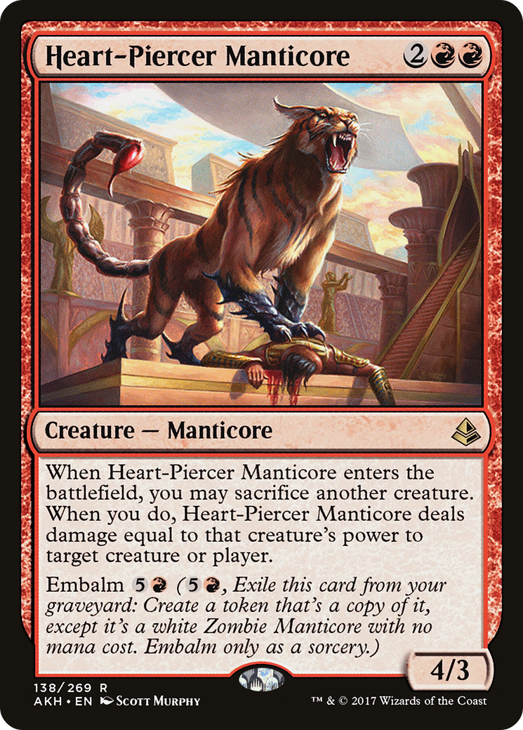 Image of Heart-Piercer Manticore (AKH-138) - Amonkhet Foil