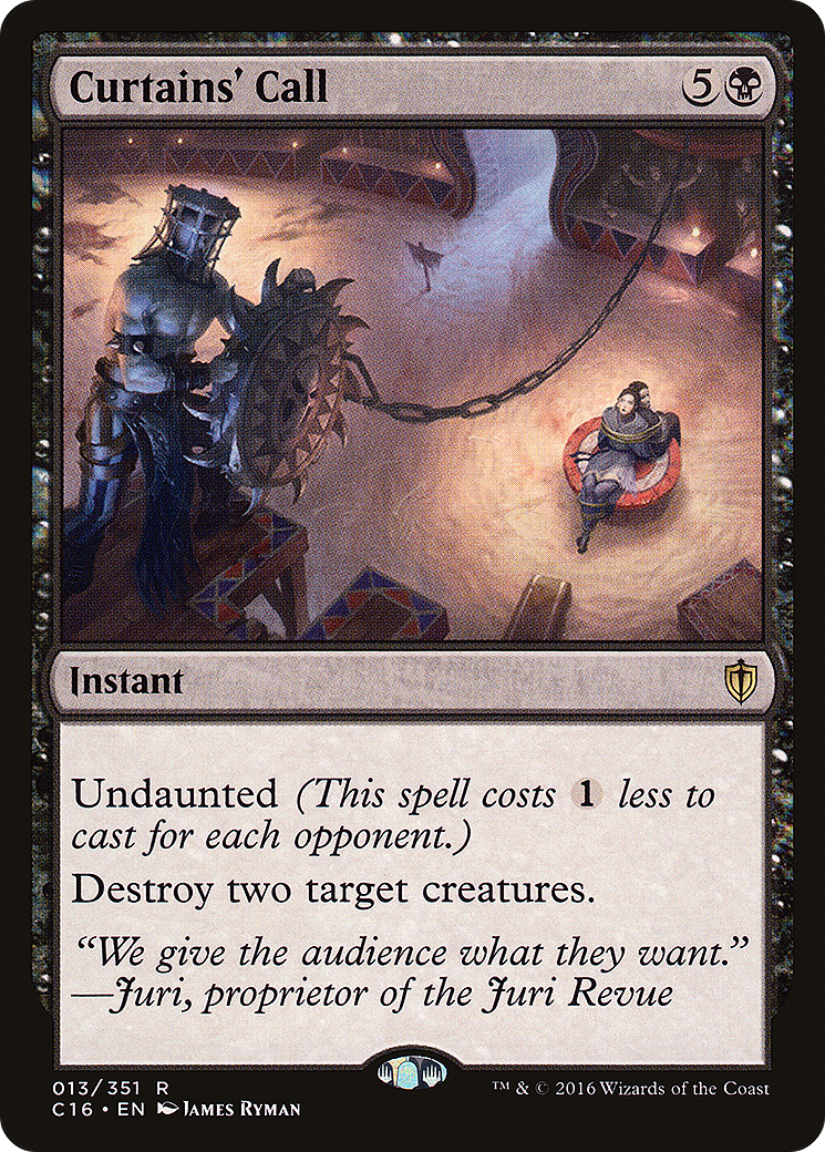 Image of Curtains' Call (C16-013) - Commander 2016