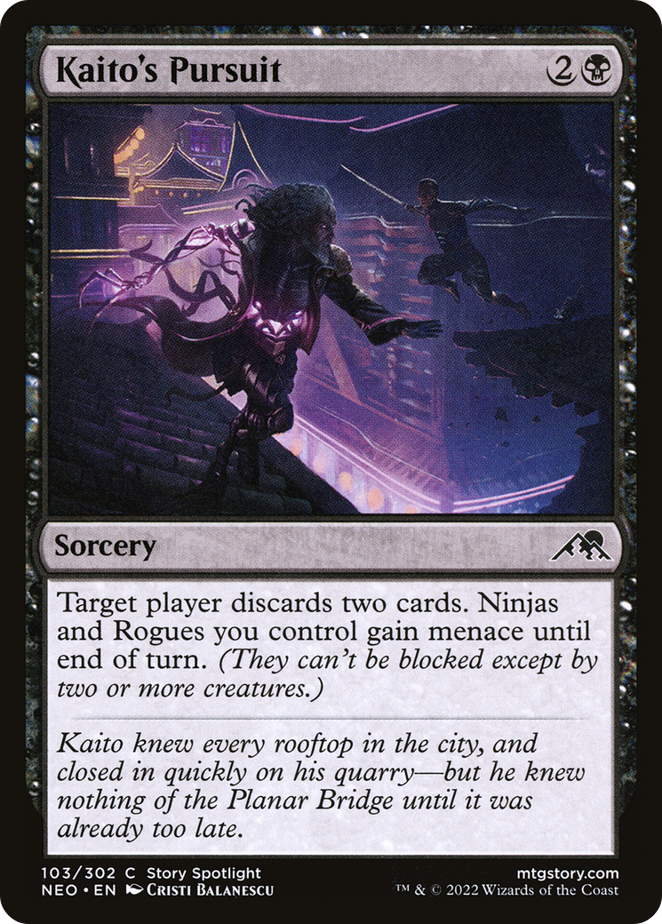 Image of Kaito's Pursuit (NEO-103) - Kamigawa: Neon Dynasty