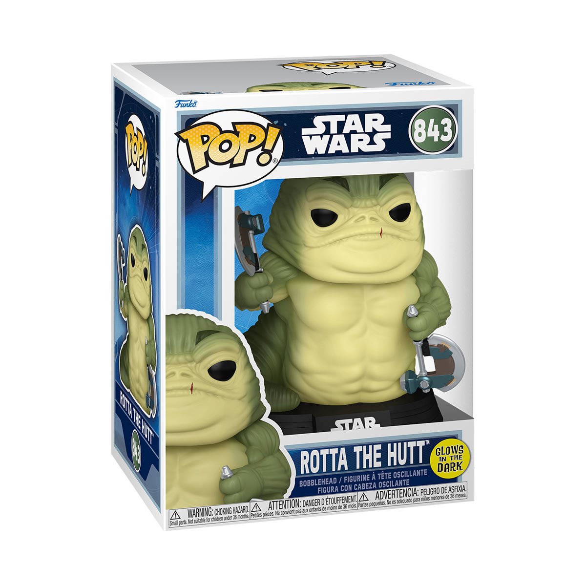 Image of Star Wars The Mandalorian Rotta the Hutt Funko Pop!