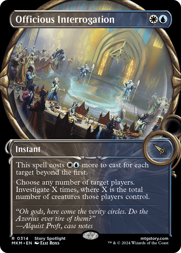 Image of Officious Interrogation (Showcase) (MKM-314) - Murders at Karlov Manor: (Showcase) Foil