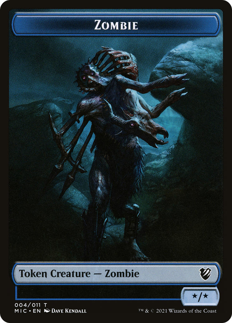 Image of Zombie (TMIC-004) - Midnight Hunt Commander Tokens