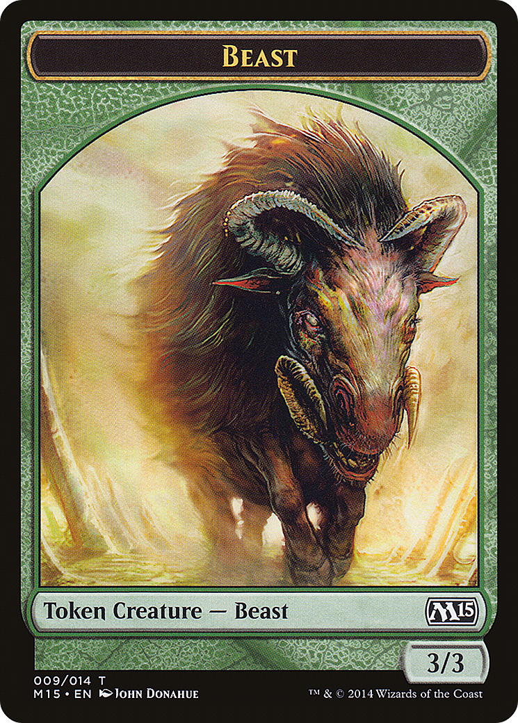 Image of Beast Token (Green) (M15-009) - Magic 2015 Tokens