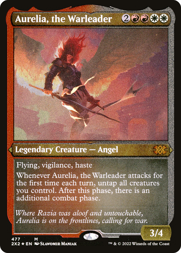 Image of Aurelia, the Warleader (2X2-477) - Double Masters 2022 Foil