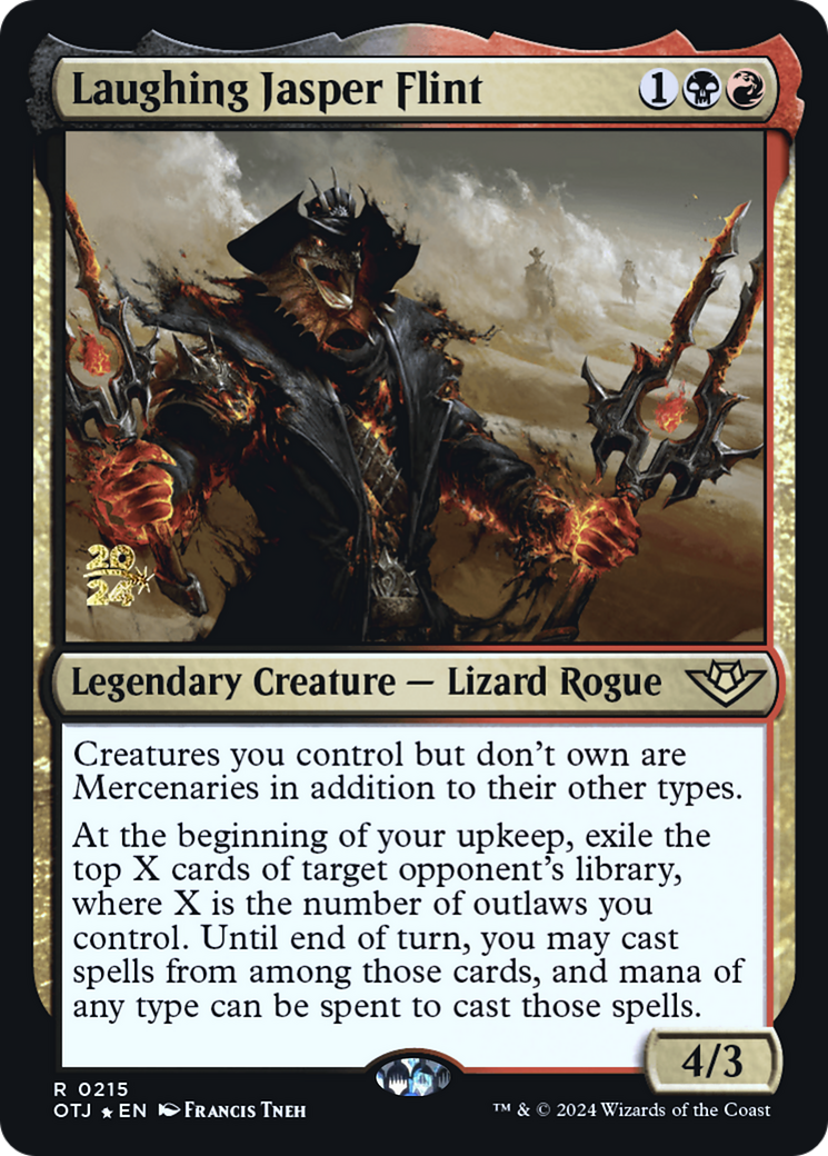 Image of Laughing Jasper Flint (PRE-215) - Outlaws of Thunder Junction Promos Foil
