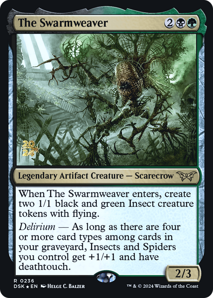Image of The Swarmweaver (0236) (PRE-236) - Duskmourn: House of Horror Promos Foil