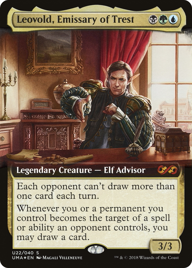 Image of Leovold, Emissary of Trest (UMA:BT-U22) - Ultimate Box Topper: (Extended Art) Foil