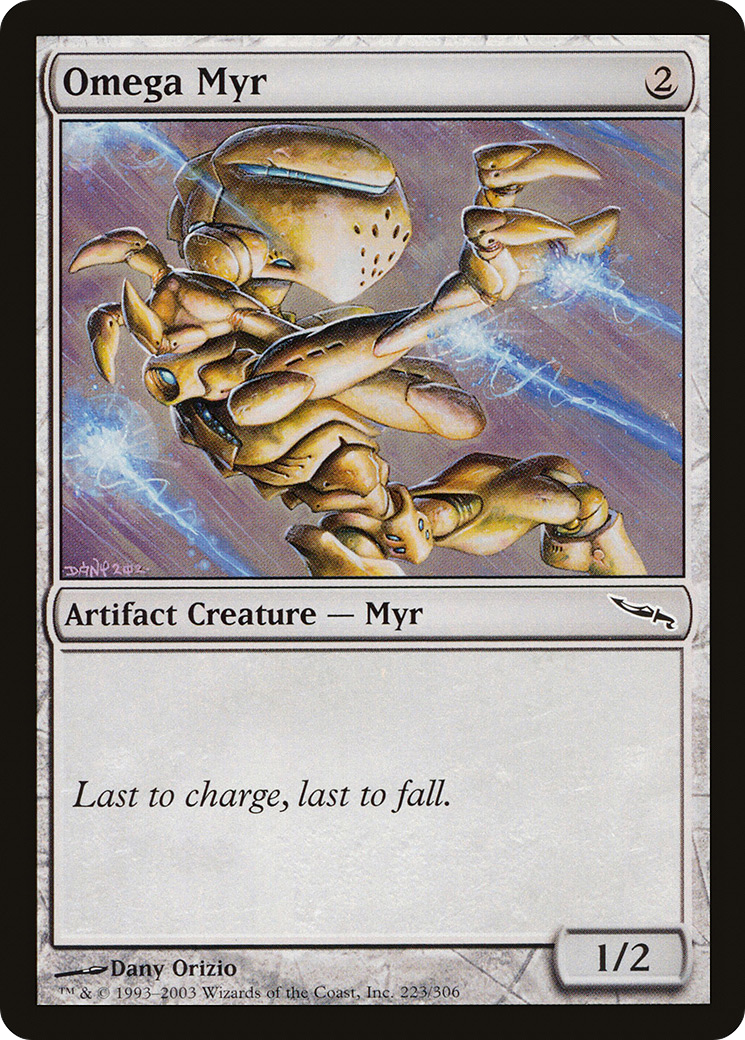 Image of Omega Myr (MRD-223) - Mirrodin Foil
