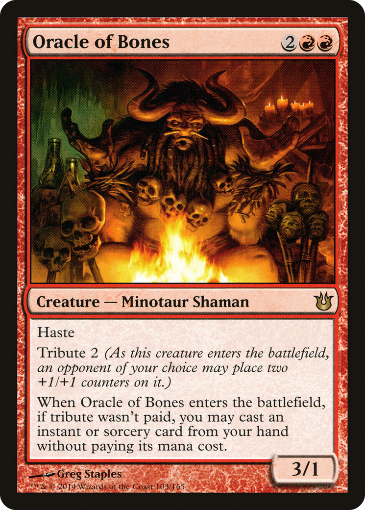 Image of Oracle of Bones (BNG-103) - Born of the Gods Foil