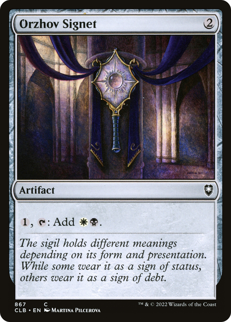 Image of Orzhov Signet (CLB-867) - Commander Legends: Battle for Baldur's Gate