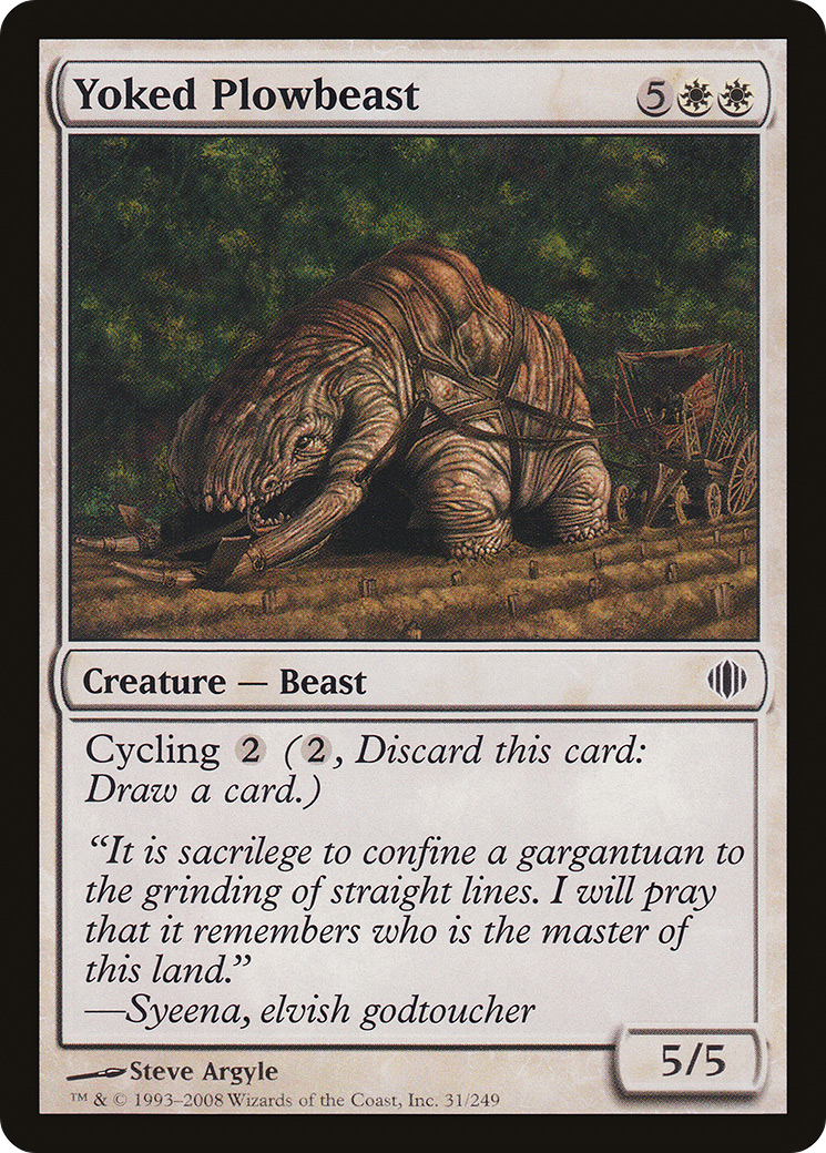 Image of Yoked Plowbeast (ALA-031) - Shards of Alara Foil